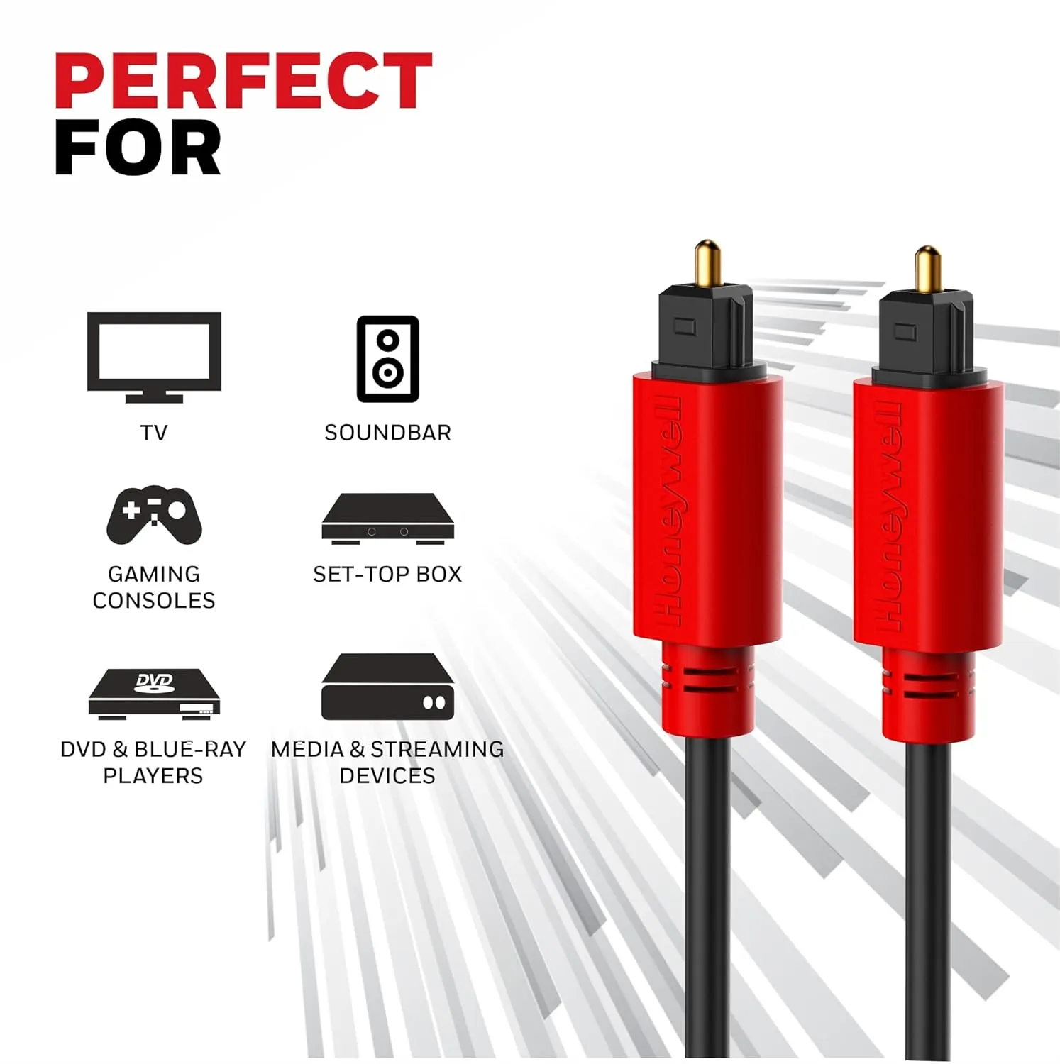 Honeywell Fiber Optical Cable Toslink 2m view 3